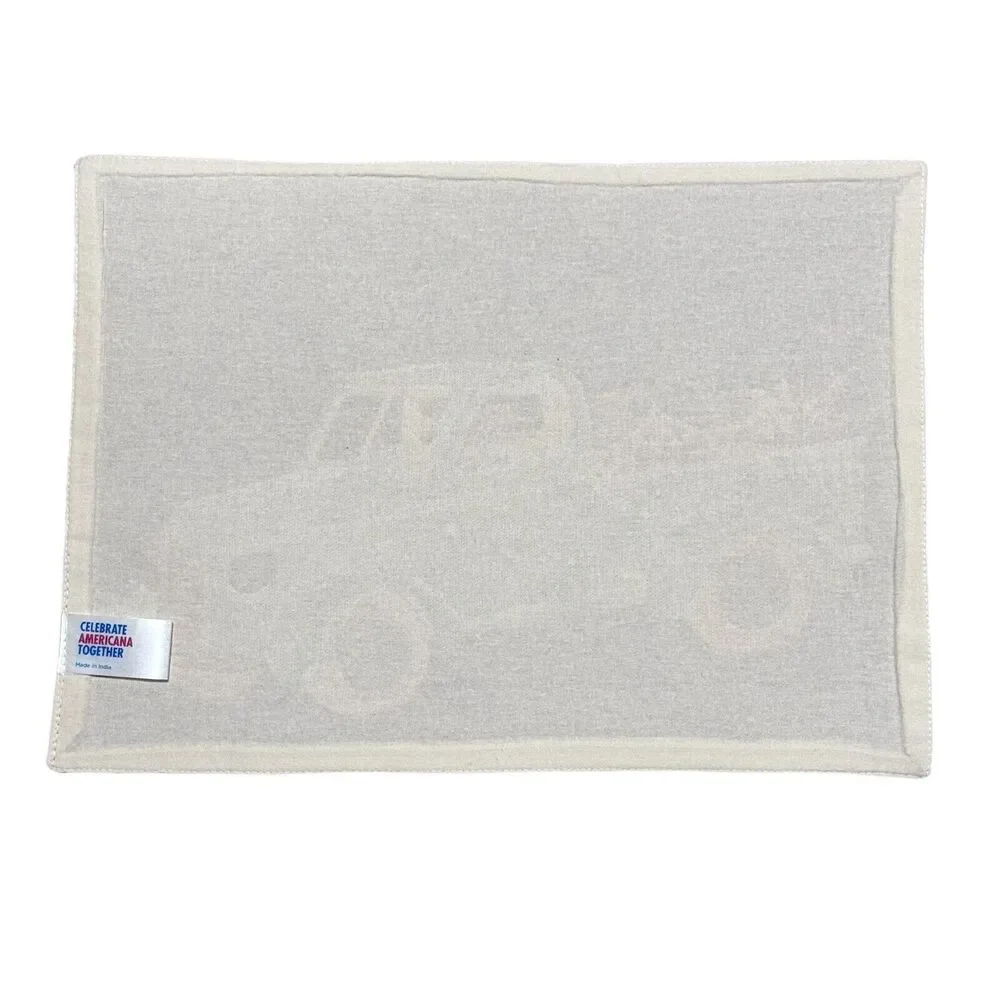 Set Of 4 Celebrate Americana Vintage Red Truck Tapestry Placemat USA 4thof July‎
